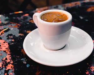 Превью обои кофе, эспрессо, чашка, пенка