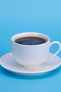 Превью обои кофе, напиток, чашка, синий
