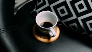 Превью обои кофе, напиток, кружка, кресло