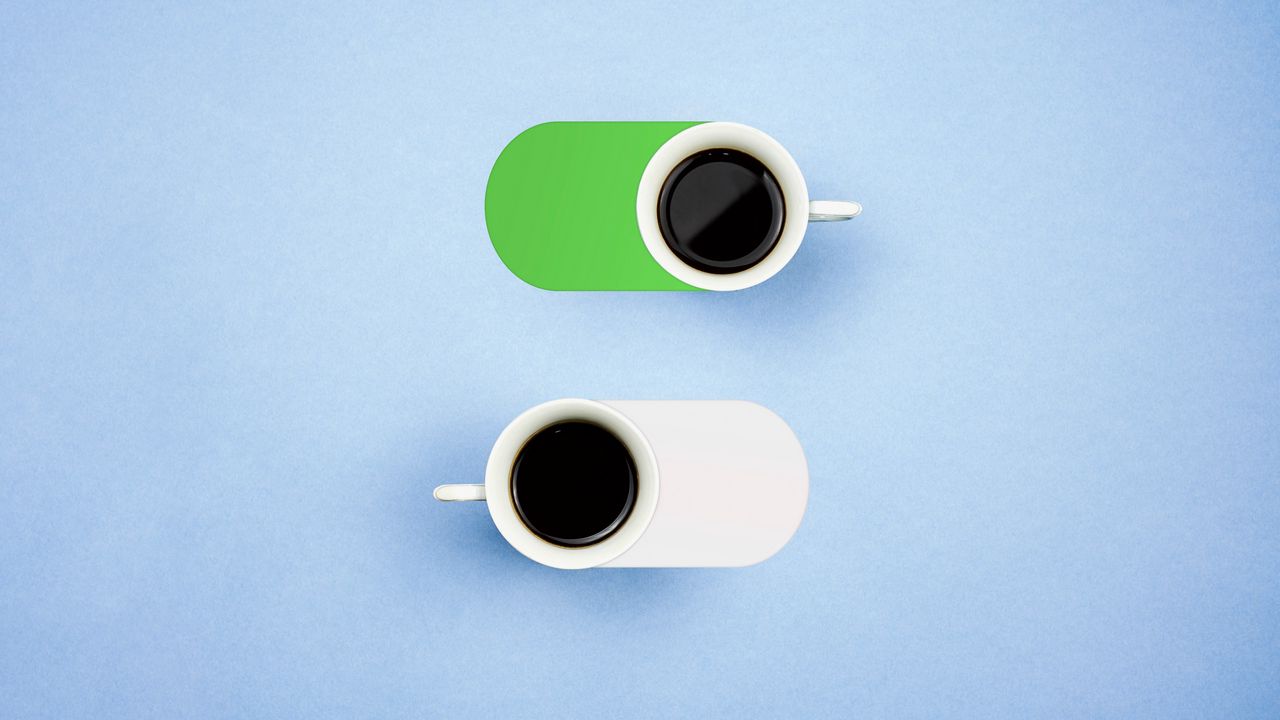 Обои кофе, напиток, стакан, кнопка