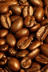 Превью обои кофе, зерна, коричневый, макро, кофеин