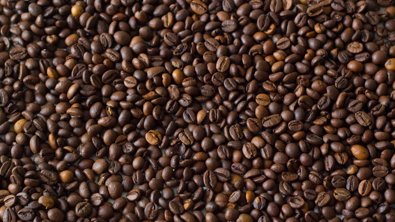 Обои кофейные зерна, кофе, коричневый