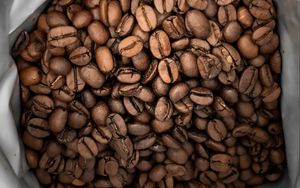 Превью обои кофейные зерна, кофе, коричневый, зерна