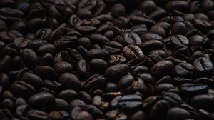 Превью обои кофейные зерна, кофе, коричневый, темный, зерна