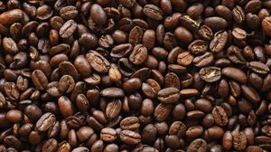 Превью обои кофейные зерна, кофе, коричневый, макро, зерна