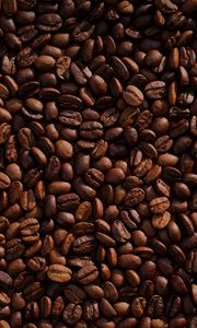 Превью обои кофейные зерна, кофе, обжаренный, коричневый