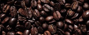 Превью обои кофейные зерна, кофе, зерна, коричневый, темный, макро