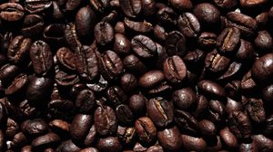 Превью обои кофейные зерна, кофе, зерна, коричневый, темный, макро