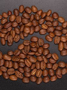 Превью обои кофейные зерна, кофе, зерна, обжаренный, коричневый