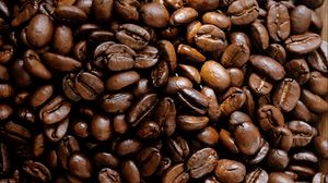 Превью обои кофейные зерна, зерна, кофе, текстура, коричневый