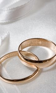 Превью обои кольца, платье, обручальный, пара, свадьба