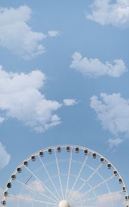 Превью обои колесо обозрения, небо, облака, минимализм