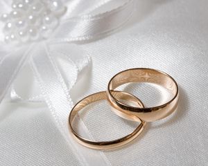 Превью обои кольца, платье, обручальный, пара, свадьба