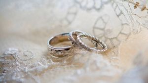 Превью обои кольца, свадьба, любовь, узоры, золото