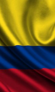Превью обои колумбия, атлас, флаг, линии, ткань