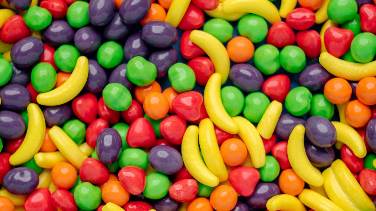 Обои конфеты, драже, разноцветный, сладость