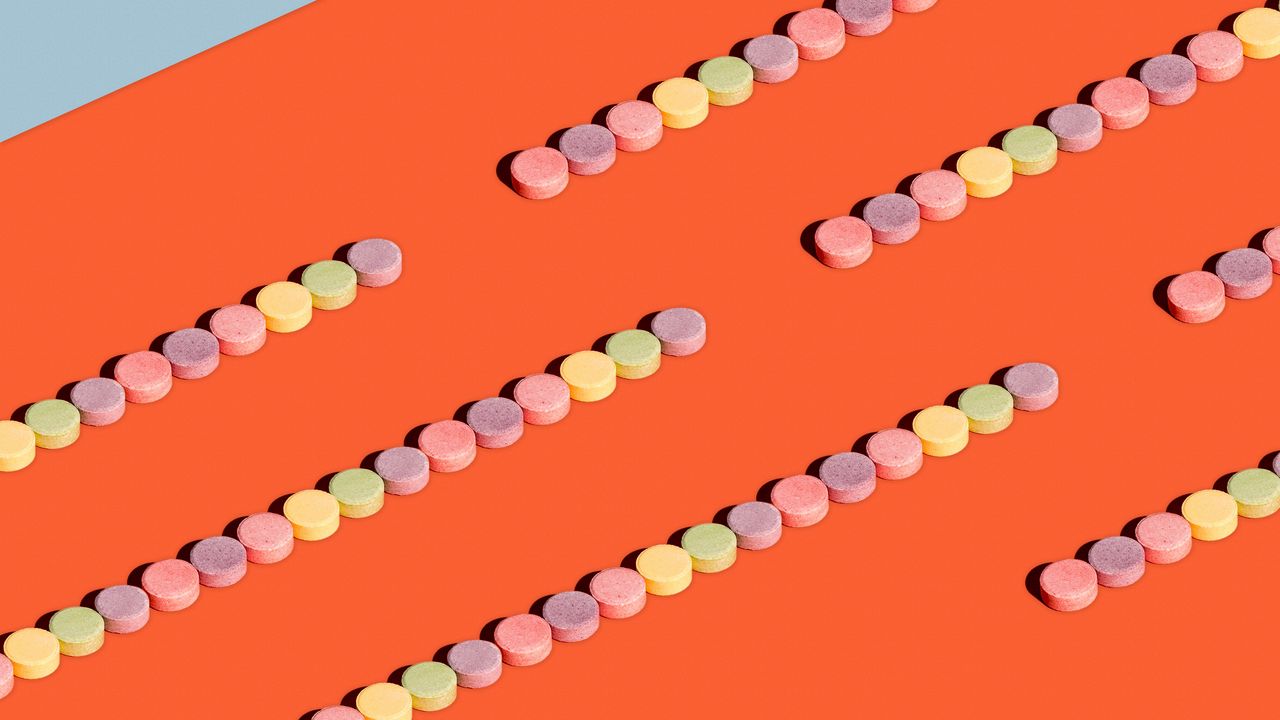 Обои конфеты, разноцветный, сладости, минимализм