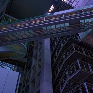Превью обои конструкция, мост, архитектура, вид снизу