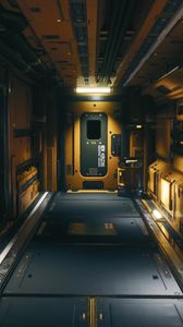 Превью обои коридор, помещение, модульная среда, sci-fi