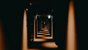 Превью обои коридор, тоннель, свет, освещение, темный
