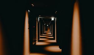 Превью обои коридор, тоннель, свет, освещение, темный