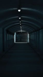 Превью обои коридор, тоннель, свет, темный