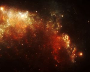 Превью обои космическое пространство, звезды, пелена, блеск