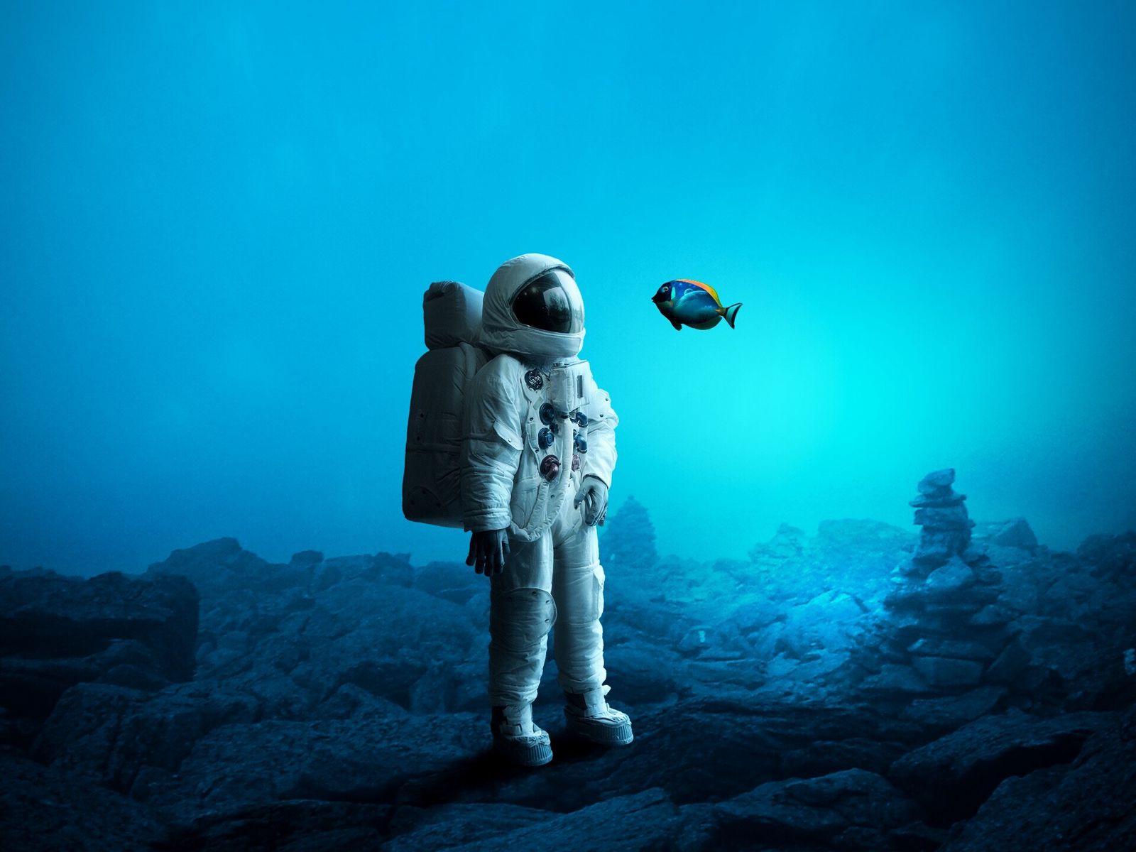 Astronaut in the ocean