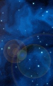 Превью обои космос, небо, звезды, блики