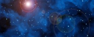 Превью обои космос, небо, звезды, блики