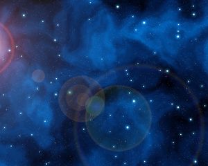 Превью обои космос, небо, звезды, блики