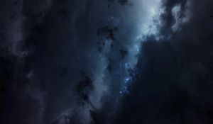 Превью обои космос, свечение, звездные поля, плазма