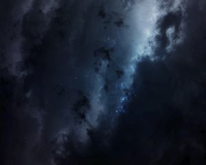 Превью обои космос, свечение, звездные поля, плазма