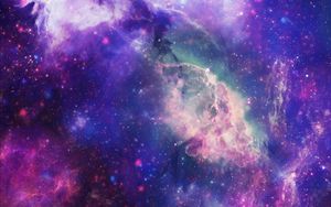 Превью обои космос, туманность, скопление, яркий
