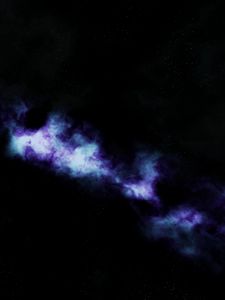 Превью обои космос, туманность, свечение, звезды, темный