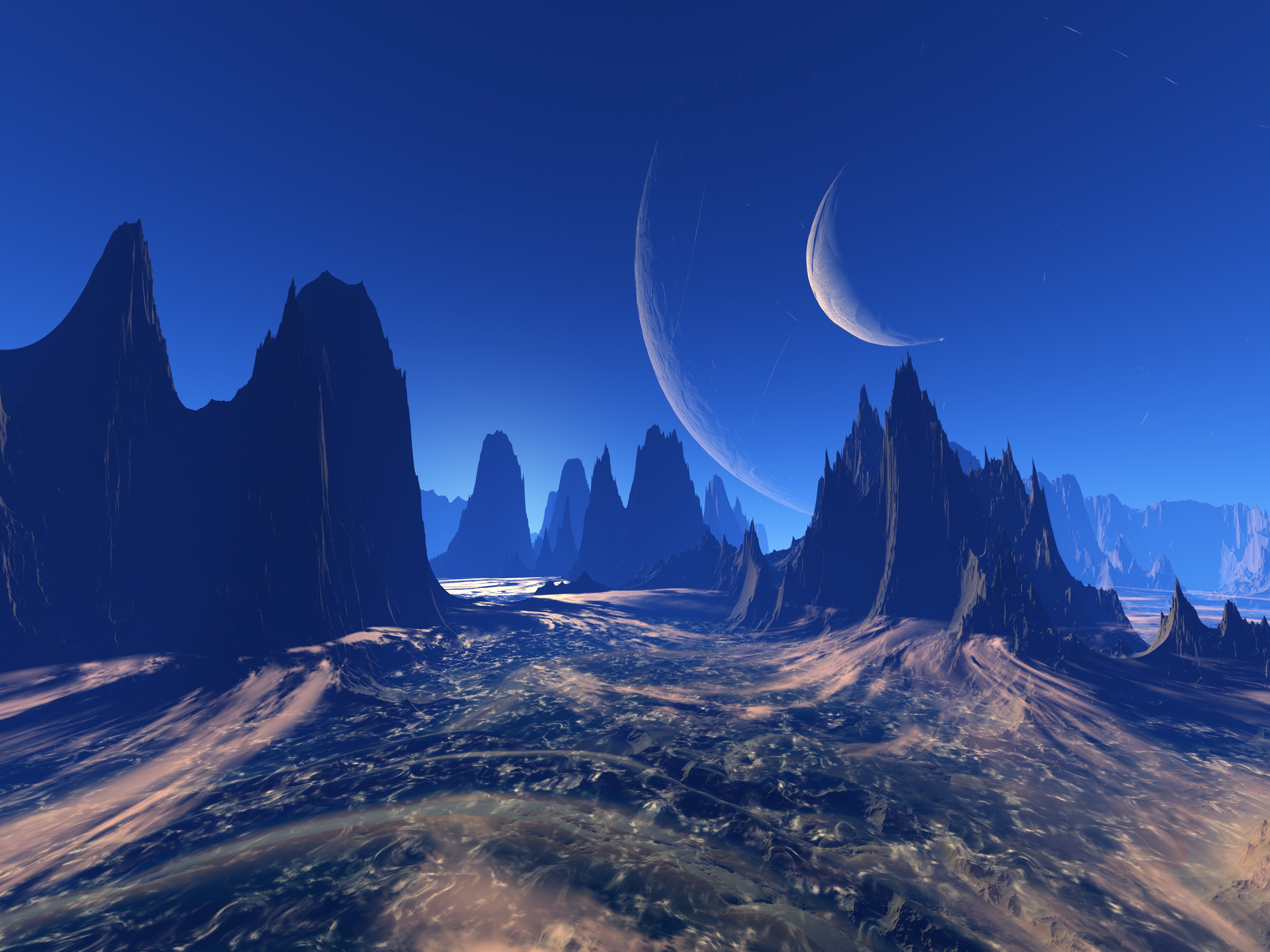 Фантастические пейзажи далеких планет