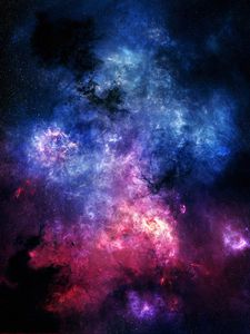 Превью обои космос, звездное небо, вселенная, галактика, туманность, разноцветный
