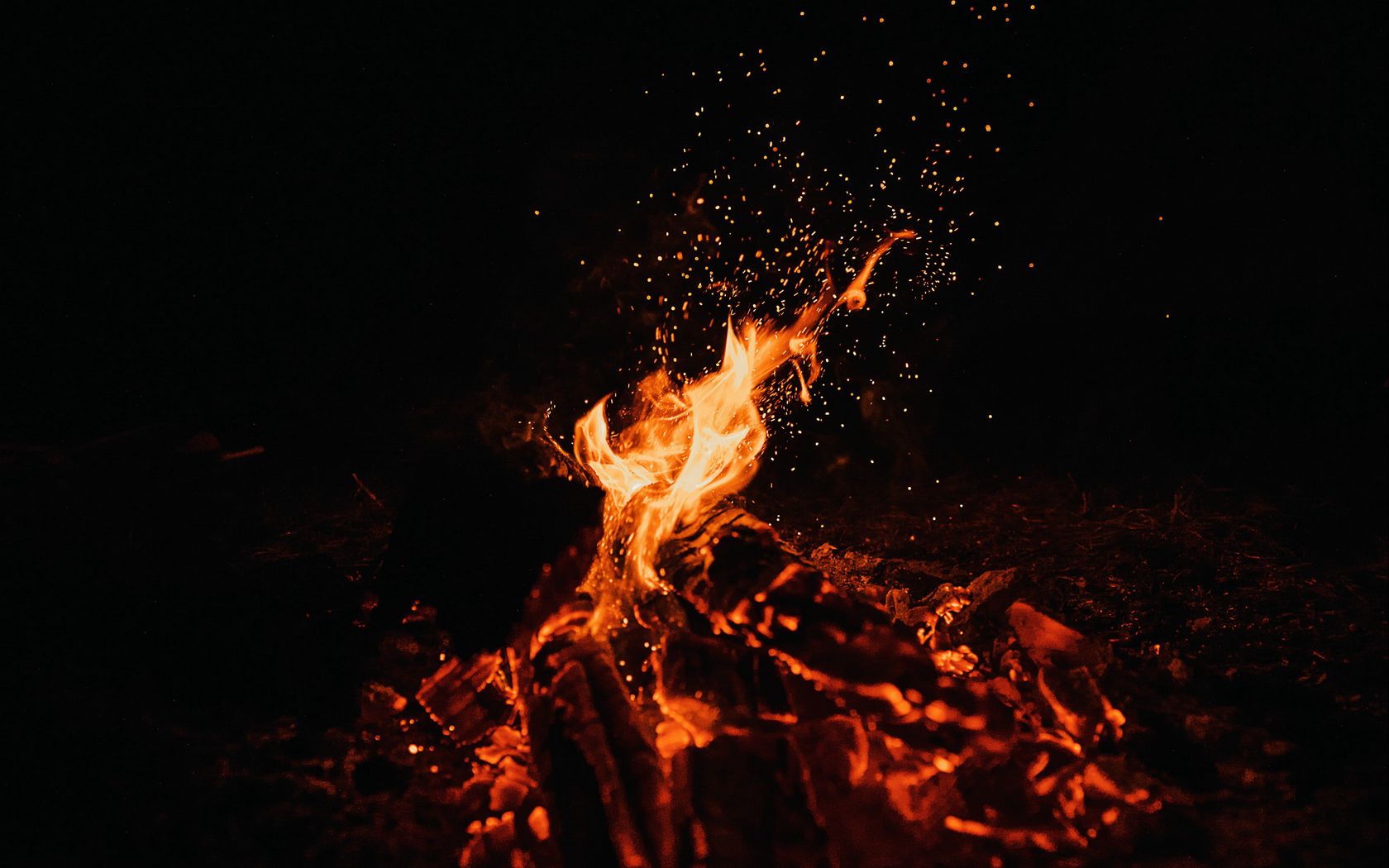 Фон с искрами огня