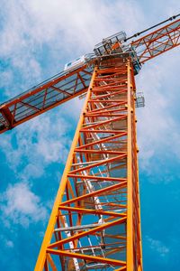 Превью обои кран, строительство, облака, небо, высота