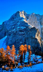 Превью обои kranjska gora, slovenia, горы, небо, горный пейзаж, снег