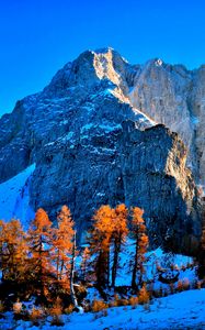 Превью обои kranjska gora, slovenia, горы, небо, горный пейзаж, снег