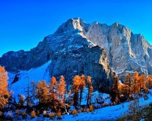 Превью обои kranjska gora, slovenia, горы, небо, горный пейзаж, снег