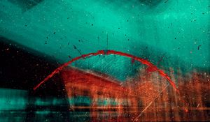 Превью обои краска, брызги, стекло, размытость, капли