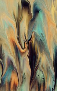 Превью обои краска, fluid art, разводы, жидкость, разноцветный