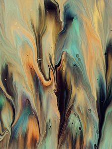 Превью обои краска, fluid art, разводы, жидкость, разноцветный