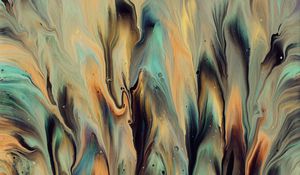 Превью обои краска, fluid art, разводы, жидкость, разноцветный