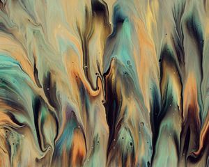 Превью обои краска, fluid art, разводы, жидкость, разноцветный