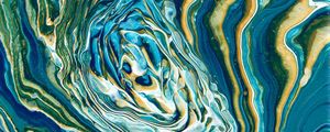 Превью обои краска, fluid art, разводы, жидкость, разноцветный, синий