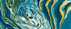 Превью обои краска, fluid art, разводы, жидкость, разноцветный, синий