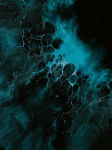 Превью обои краска, fluid art, разводы, жидкость, синий